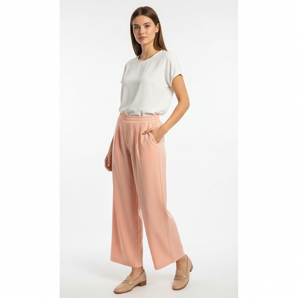 NWT Torrid Wide Leg Pant Pleated‎ Front Elastic Waist Zip Button Fly 16R